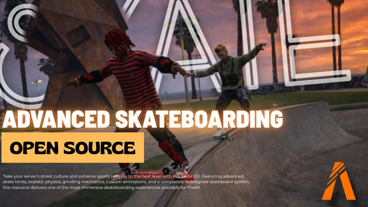 Pro Skate 2.0 FiveM | Open Source Advanced Skateboarding System